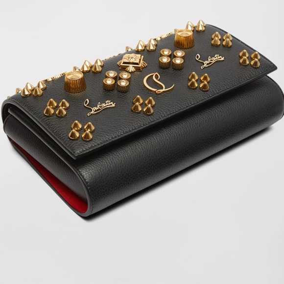 🆕😍🔥 CHRISTIAN LOUBOUTIN Paloma Loubinthesky Studs Clutch Bag - Picture 8 of 16